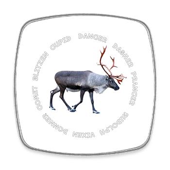 Alle Weihnachtsmänner Rentiere - Viereckiger Kühlschrankmagnet - Weiß - Vorne