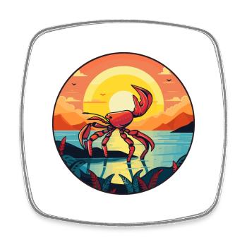 Scorpion Aquarelle Colorée Dessin Animé Kawaii Animal - Magnet carré - blanc - Devant