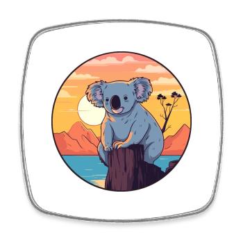 Koala Buntes Aquarell Cartoon Kawaii Tier - Viereckiger Kühlschrankmagnet - Weiß - Vorne