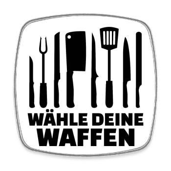 Chefkoch Job Geld Verdienen Karriere Statement - Viereckiger Kühlschrankmagnet - Weiß - Vorne