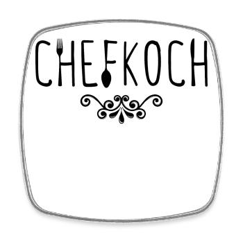 Job Chefkoch Spruch Karriere Vorgesetzter Arbeit - Viereckiger Kühlschrankmagnet - Weiß - Vorne