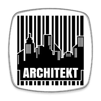 Beruf Spruch Job Vorgesetzter Karriere Architekt - Viereckiger Kühlschrankmagnet - Weiß - Vorne