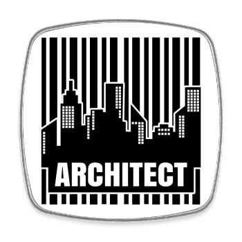 Karriere Architekt Beruf Job Vorgesetzter Arbeit - Viereckiger Kühlschrankmagnet - Weiß - Vorne
