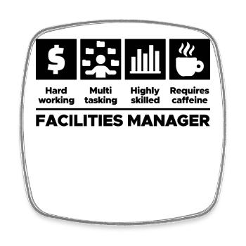 Manager Statement Job Arbeit Workaholic Karriere - Viereckiger Kühlschrankmagnet - Weiß - Vorne