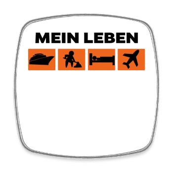 Arbeiter Job Geld Verdienen Arbeit Statement - Viereckiger Kühlschrankmagnet - Weiß - Vorne