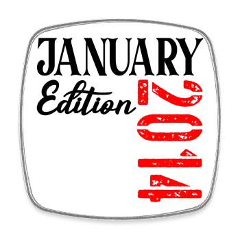 13 Jahre alt – 13. Geburtstag Januar 2014 - Viereckiger Kühlschrankmagnet - Weiß - Vorne
