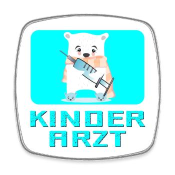 Geschenke für Kinderarzt - Pädiatrie Kinderklinik - Viereckiger Kühlschrankmagnet - Weiß - Vorne