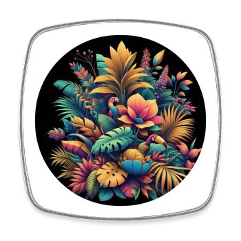Blumen Pflanzen Bunt Blumenstrauß - Viereckiger Kühlschrankmagnet - Weiß - Vorne