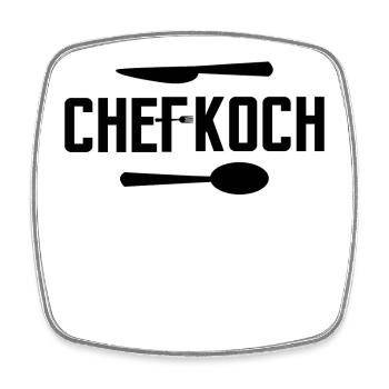 Chefkoch Spruch Job Geld Verdienen Karriere - Viereckiger Kühlschrankmagnet - Weiß - Vorne