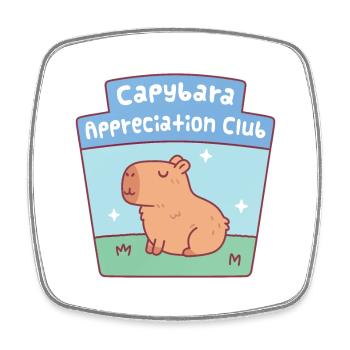 Club d’appréciation de Capybara mignon - Magnet carré - blanc - Devant