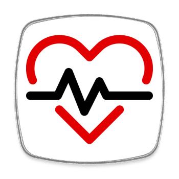heart beat - Viereckiger Kühlschrankmagnet - Weiß - Vorne