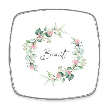 Bridal Bachelor Party Eucalyptus Boho Hen Party - Square fridge magnet - white - Front