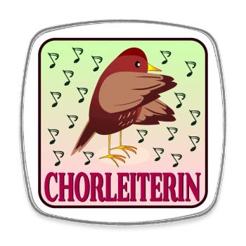 Chorleiterin SINGEN - CHÖRE LEITEN - Viereckiger Kühlschrankmagnet - Weiß - Vorne