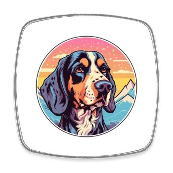 American Leopard Hound chien race dessin animé Kawaii Wa - Magnet carré - blanc - Devant
