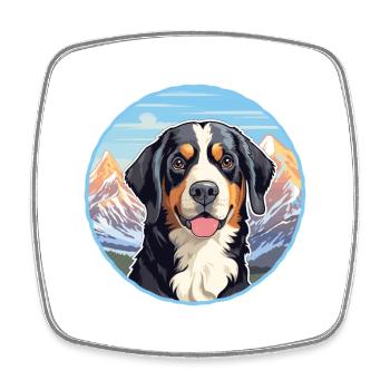 Appenzeller Sennenhund Race De Chien Cartoon Kawaii Wa - Magnet carré - blanc - Devant
