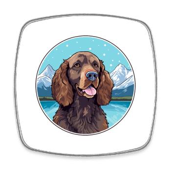American Water Spaniel Hunderasse Cartoon Kawaii Wa - Viereckiger Kühlschrankmagnet - Weiß - Vorne
