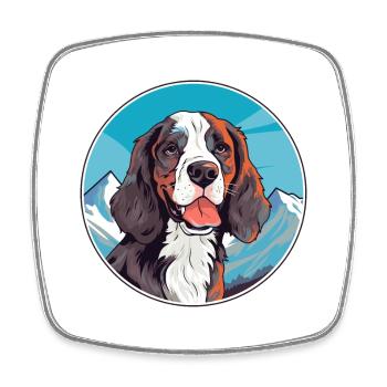 Austrian Brandlbracke Dog Breed Cartoon Kawaii Wat - Square fridge magnet - white - Front