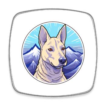 Bleu Thai Ridgeback chien race Cartoon Kawaii eau - Magnet carré - blanc - Devant