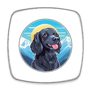 Blaue Picardie Spaniel Hunderasse Cartoon Kawaii Wate - Viereckiger Kühlschrankmagnet - Weiß - Vorne