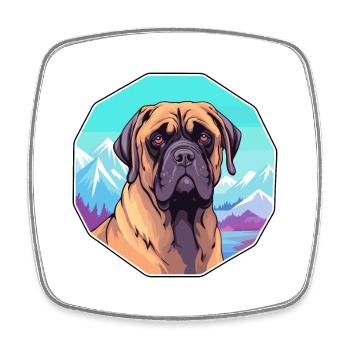 Brasilianische Dogge Hunderasse Cartoon Kawaii Waterco - Viereckiger Kühlschrankmagnet - Weiß - Vorne
