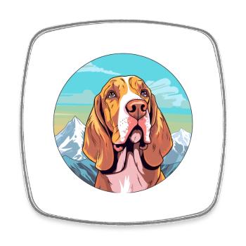 Bracco Italiano race de chien dessin animé kawaii Watercolo - Magnet carré - blanc - Devant