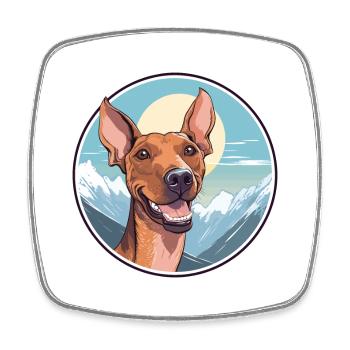 Cirneco Dell Etna Dog Breed Cartoon Kawaii Waterco - Square fridge magnet - white - Front