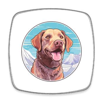 Chesapeake Bay Retriever Hund Rasse Cartoon Kawaii - Viereckiger Kühlschrankmagnet - Weiß - Vorne