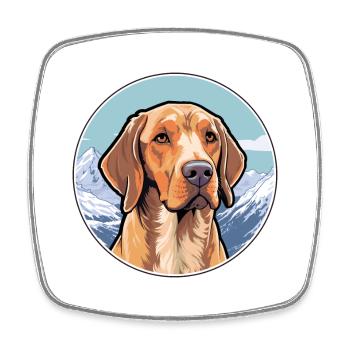 Dänische Broholmer Hunderasse Cartoon Kawaii Watercol - Viereckiger Kühlschrankmagnet - Weiß - Vorne