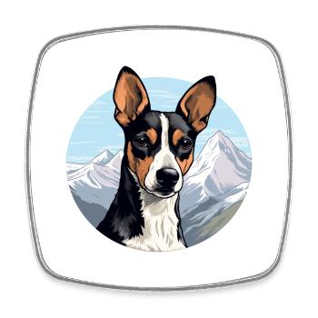 Decker Rat Terrier Chien Race Cartoon Kawaii Waterc - Magnet carré - blanc - Devant