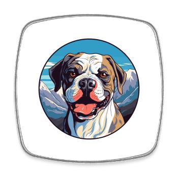 Córdoba Kampfhund Rasse Cartoon Kawaii Watercol - Viereckiger Kühlschrankmagnet - Weiß - Vorne
