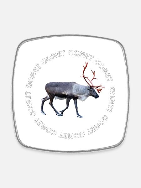 COMET - Square fridge magnet - white