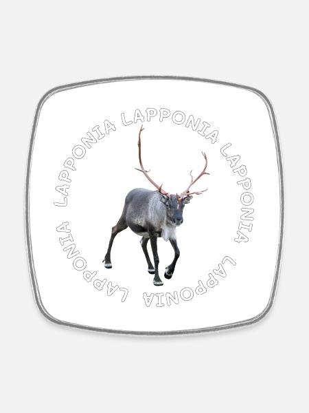 LAPONIE - Magnet carré - blanc