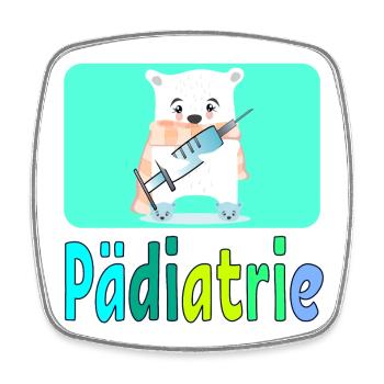 Pädiatrie Kinderkrankenhaus - Arztpraxis - Viereckiger Kühlschrankmagnet - Weiß - Vorne