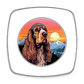 Anglais Cocker Épagneul chien race Cartoon Kawaii Wa - Magnet carré - blanc - Devant