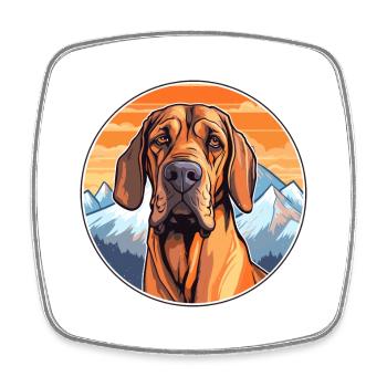Brasileiro chien race dessin animé Kawaii aquarelle - Magnet carré - blanc - Devant