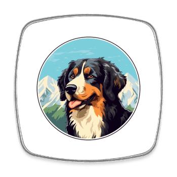 Formose Mountain Dog race Cartoon Kawaii Waterco - Magnet carré - blanc - Devant