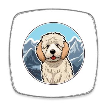 Deutscher Schäferhund Hunderasse Cartoon Kawaii Waterc - Viereckiger Kühlschrankmagnet - Weiß - Vorne