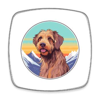 Fauve De Bretagne Dog Breed Cartoon Kawaii Waterco - Square fridge magnet - white - Front