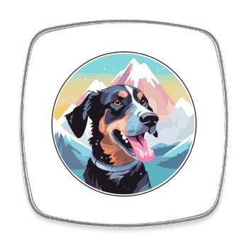 Gascon Saintongeois Chien Race Cartoon Kawaii Eau - Magnet carré - blanc - Devant