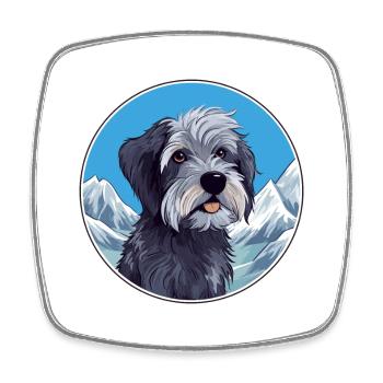 Griffon Bleu De Gascogne Dog Breed Cartoon Kawaii - Square fridge magnet - white - Front