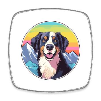 Hamiltonstovare Hunderasse Cartoon Kawaii Watercolo - Viereckiger Kühlschrankmagnet - Weiß - Vorne