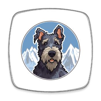 Kerry Blue Terrier Hunderasse Karikatur Kawaii Wasserc - Viereckiger Kühlschrankmagnet - Weiß - Vorne