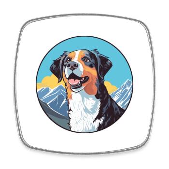 New Zealand Huntaway Dog Breed Cartoon Kawaii Wate - Square fridge magnet - white - Front
