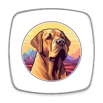 Mallorca Mastiff chien race Cartoon Kawaii Watercol - Magnet carré - blanc - Devant