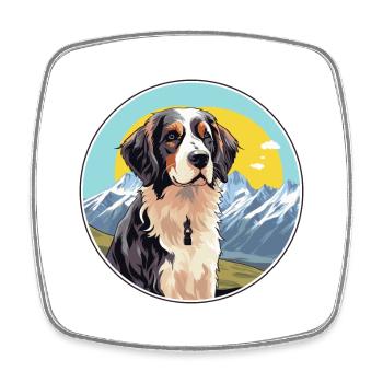 Nouvelle-Zélande Tête Chien Race Cartoon Kawaii Eau - Magnet carré - blanc - Devant
