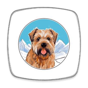 Norfolk Terrier Hunderasse Karikatur Kawaii Watercolo - Viereckiger Kühlschrankmagnet - Weiß - Vorne
