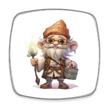 T-shirt Dwarves Medicus Healer Fantasy RPG - Magnet carré - blanc - Devant