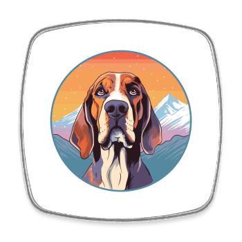 Lévrier norvégien race de chien Cartoon Kawaii Watercolo - Magnet carré - blanc - Devant