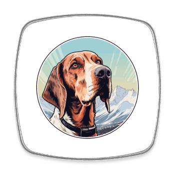 Chien de chasse polonais race chien dessin animé Kawaii Wate - Magnet carré - blanc - Devant