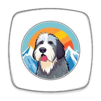Picardie Schäferhund Hund Rasse Cartoon Kawaii Watercol - Viereckiger Kühlschrankmagnet - Weiß - Vorne